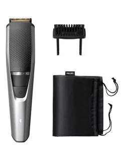 Hot Sale 🔔 Philips Beard Trimmer Series 3000 Beard & Stubble Titanium Blades 20 Length Settings Silver BT3222/14 🎁