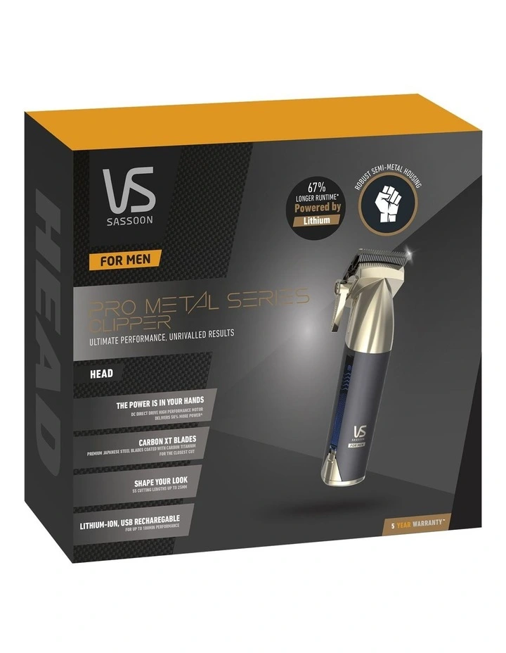 Brand new 𧨠VS Sassoon Pro Metal Series Clipper VSM7700A In Black/Muted Brass β 8 Brand new 𧨠VS Sassoon Pro Metal Series Clipper VSM7700A In Black/Muted Brass β - Image 6