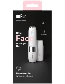 Flash Sale 👏 Braun Face Mini Hair Remover Electric Facial Hair Removal For 👩 Women White FS1000 😍