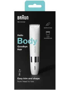 Budget 🔔 Braun Electric Mini Trimmer White BS1000 💯