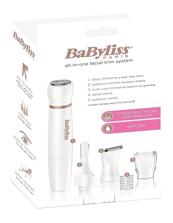 Brand new 𧨠BaByliss Paris All-In-1 Facial Trim System In White BLT85A π 6 Brand new 𧨠BaByliss Paris All-In-1 Facial Trim System In White BLT85A π - Image 4