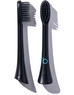 Deals ❤️ Bonny SMile Electric Toothbrush Replacement Soft Charcoal Infused Brush Heads In Black 🤩