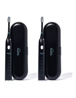 Hot Sale 👏 Bonny Smile Couples Electric Toothbrush Travel Bundle In Black 🔥