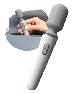 Hot Sale 🛒 Sharper Image Personal Touch Compact Wireless Wand Massager Grey TSMPTWCX ⌛