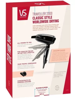Flash Sale 🌟 VS Sassoon Traveller 2000 VSD875A Hair Dryer In Black 🎉 -Philips Shop unnamed file 602