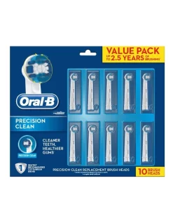 Outlet 👍 Oral-B Precision Clean Replacement Brush Heads Blue REFILLPREC10 10 Pack ❤️