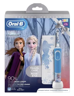 Best Sale 👍 Oral-B Pro 100 Kids Rechargeable Toothbrush Red/Blue 🎉
