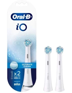 Hot Sale ⌛ Oral-B IO Ultimate Clean Replacement Brush Heads White 2 Pack 🤩